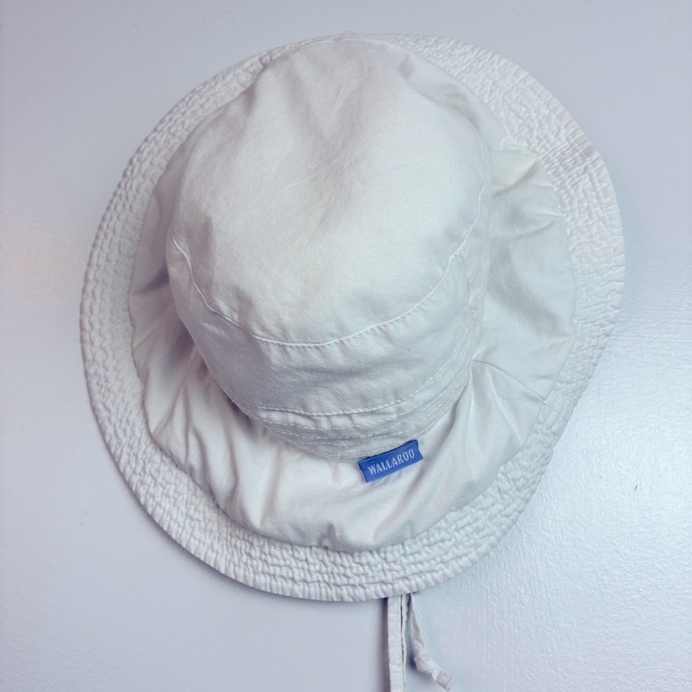 Wallaroo Piper White Cotton Kids Sun Hat
